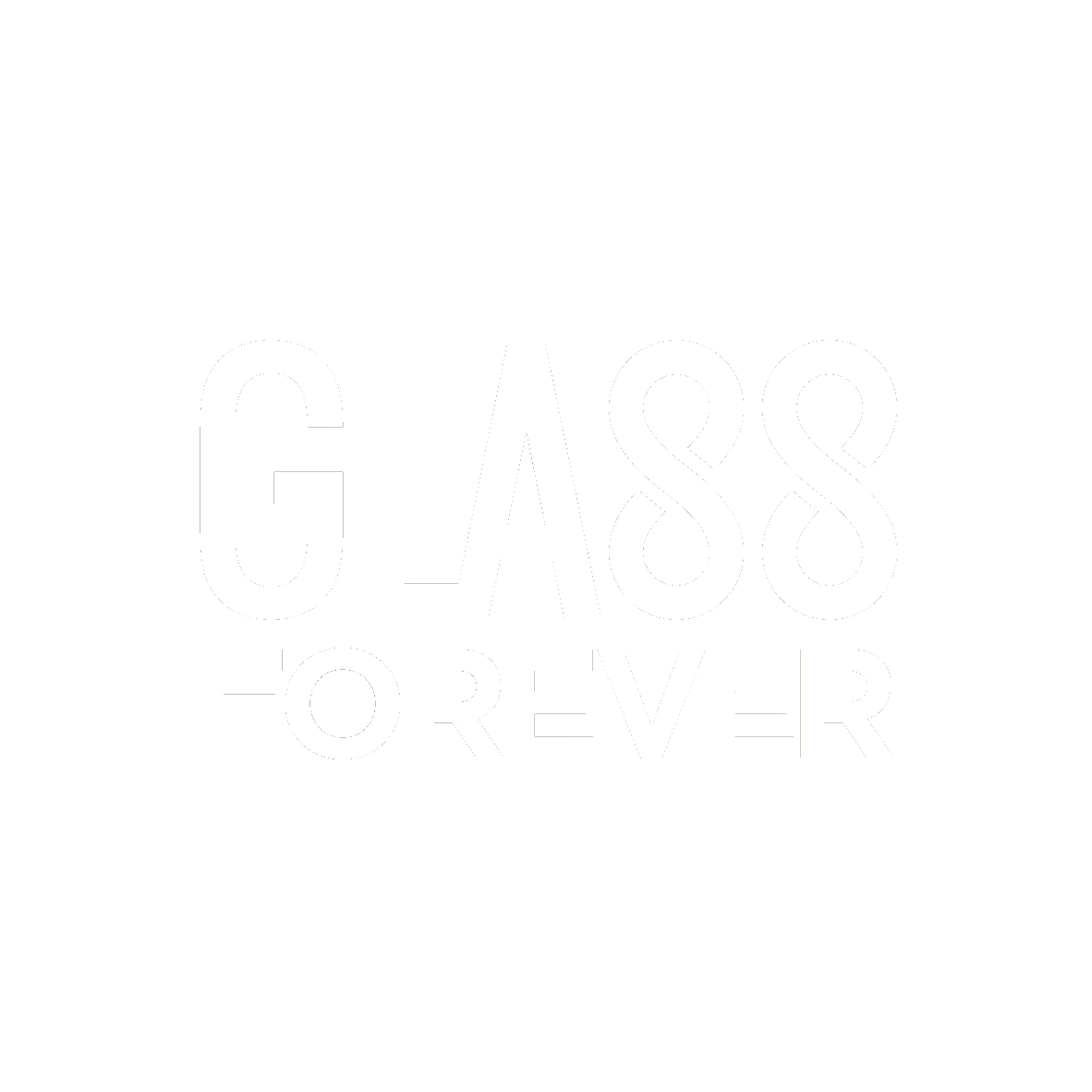 glass forever logo white padding