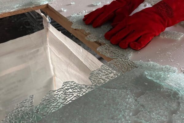 KpH - breaking glass into bags 2